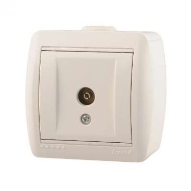 (!) Lezard Розетка TV ОП оконечная белая Ната 710-0200-130 фото 1