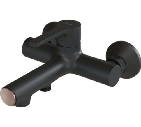 Смеситель для ванны 35к MIXLINE ML23-01 Черный фото 1