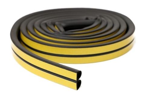 Уплотнитель D-профиль 21х15 черный фото 1