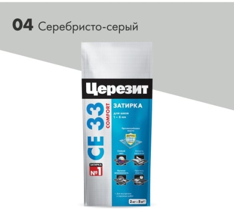 Затирка для швов ( Серебристо-серый ) СЕ33/2кг. фото 1