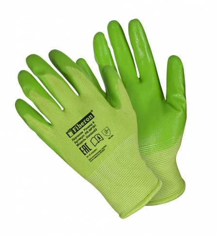 Перчатки "Для садовых работ: БАРБАРИС", полиэстер, нитрил. покрытие 8(М) PR-NP191 фото 1