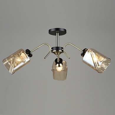 Светильник потолочный А3961/3 АВ+ВК бронза/черный Е27 фото 1