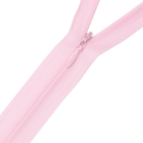 Молния потайная 18-20см розовая фото 1