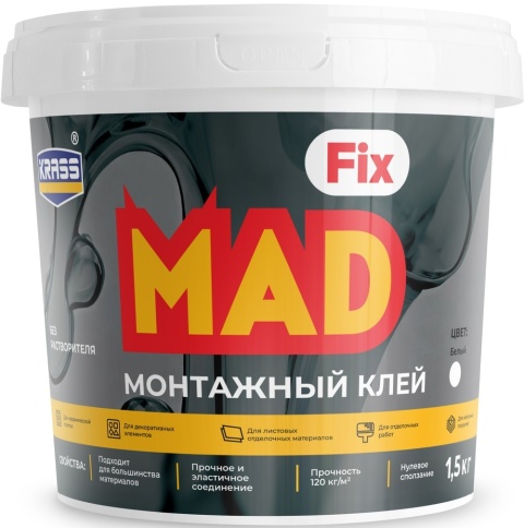 Клей монтажный универсальный Krass MadFix 1,5 кг (9592078) фото 1