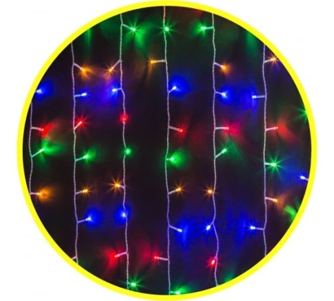 Навигатор 61860 Гирлянда Занавес NGF-С01-288RGBY-8-1,5*1,5m-230-С8-TR-IP20  фото 1