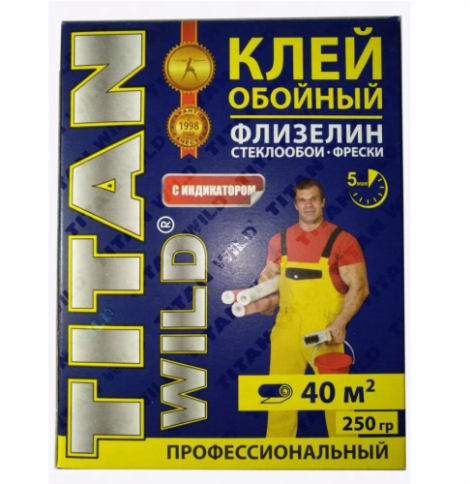 Обойный клей Титан флиз.  250г (30) фото 1