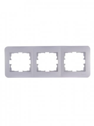 Lezard Рамка 3-ая горизонтальная жем/бел перламутр KARINA 708-3000-148 фото 1