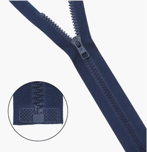 Молния трактор разъемная Т10 (6мм) ,1замок 60 см, т.синий фото 1