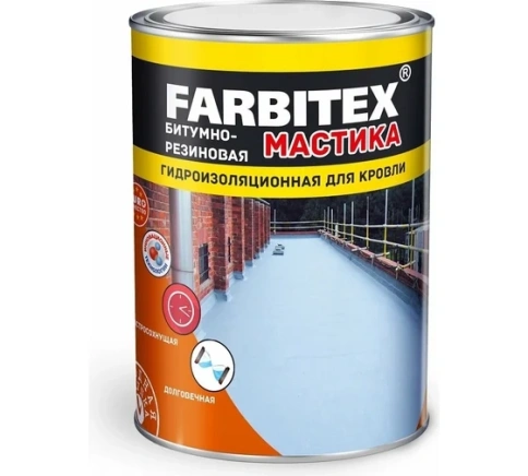 FARBITEX Мастика битумно-резиновая 4кг фото 1