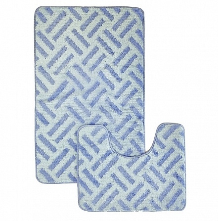 Коврик AQUADOMER FIESTA 2шт(50*80+50*40см) Blue F003 фото 1