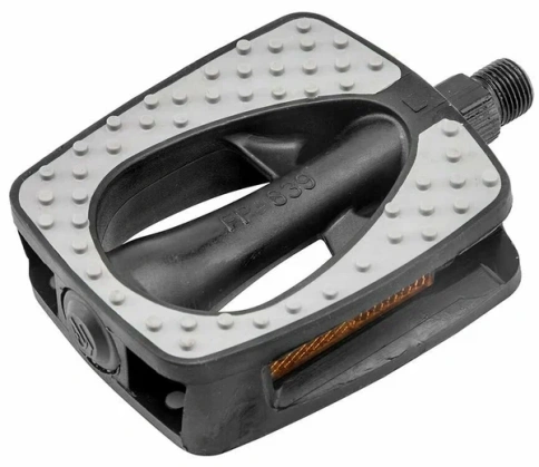 Педали FP-839, ось 9/16" ПЛАСТИК, черно-серые (77001405) фото 1