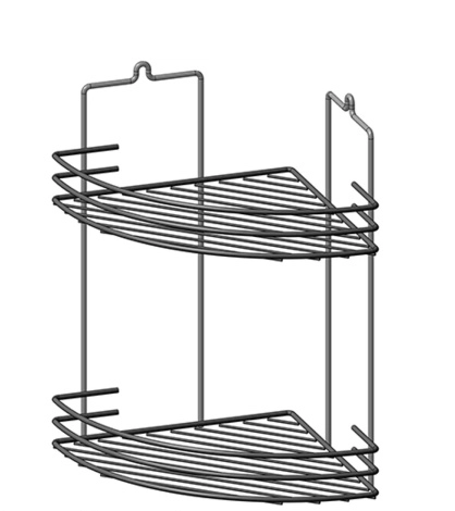 Полка угловая 1 ярус овал "Эконом" ХРОМ П0001504 фото 1