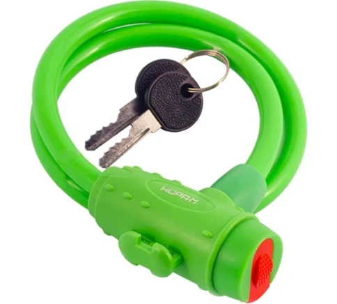 Замок велосипедный №33 размер D10х650мм зеленый фото 1