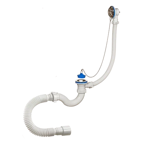 ORIO Сифон для ванны с переливом , с гибкой трубой А-40089 фото 1