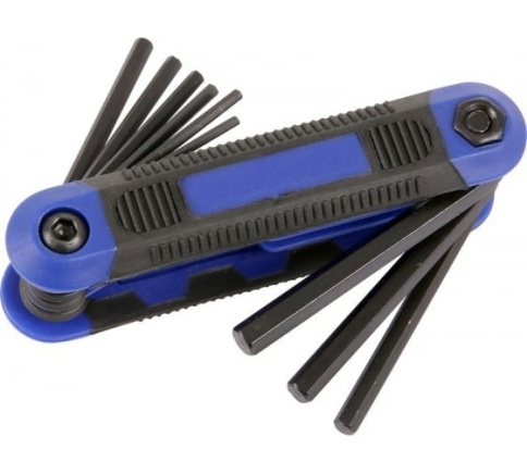 Ормис Набор складных ключей НЕХ CrV, в пласт. держателе (33-2-708) фото 1