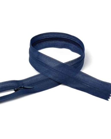 Молния пласт. потайная №3  60см т.синяя фото 1