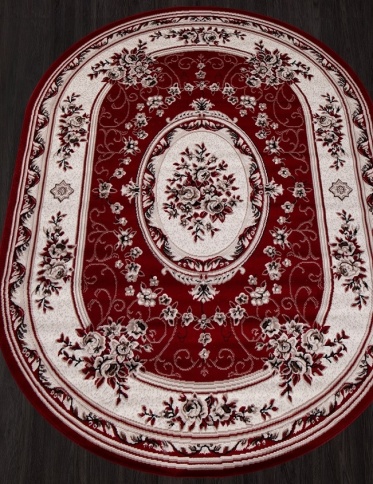 Ковер GAVANA 0,8*1,5 ОВАЛ 5444 RED фото 1