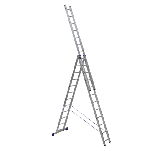 Алюмет Лестница трехсекционная 3х12 ступеней фото 1