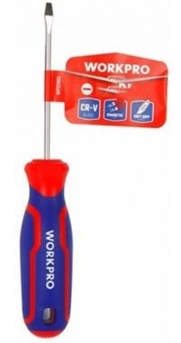 Отвертка шлицевая 4х100мм CR-V WORKPRO (WP221014) фото 1