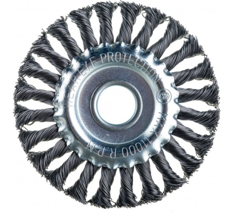 Ормис Щетка-крацовка дисковая, витая стал.пров.посадка d22.2мм, d125мм (45-2-712) фото 1
