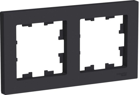 SchE Рамка 2-м универс.карбон ATN001002 фото 1