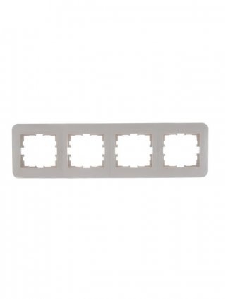 Lezard Рамка 4-ая горизонтальная жем/бел перламутр KARINA 708-0300-149 фото 1