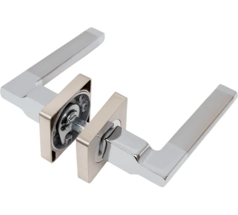 Ручка дверная квадр. В2В 514-02 SN/CP (ни.мат/хром бл) фото 1