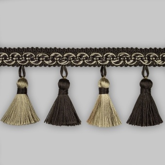 Бахрома св.беж/т.коричневый (K02-2) 25м фото 1