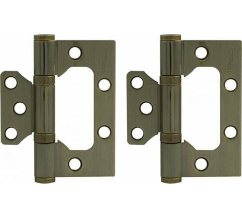 Петля накладная унив. 800-3" (бронз. покр.) без колп. (75х63х2,5) фото 1