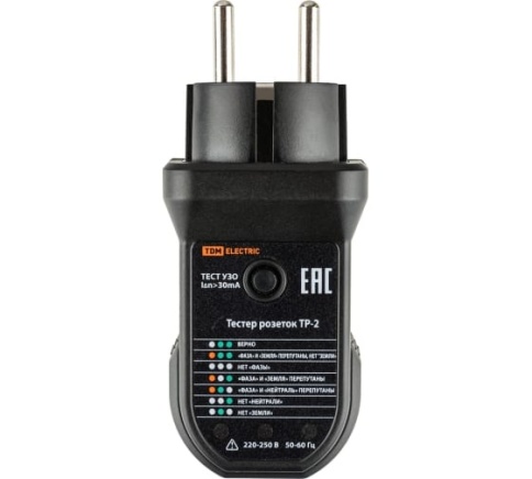 TDM Тестер розеток и УЗО ТР-2 SQ0595-0004 фото 1