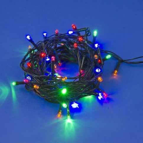 Гирлянда LED ULD-S0500-050/DGA MULTI IP20 5м 50диод. разноцвет.свет провод зел.Uniel UL-00007303 фото 1