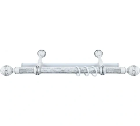 Карниз Валанс + шина белое серебро/патина 2,4м фото 1