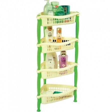 Этажерка ДУНЯ угловая.4-х секц. цв. в ассорт. 04214 фото 1