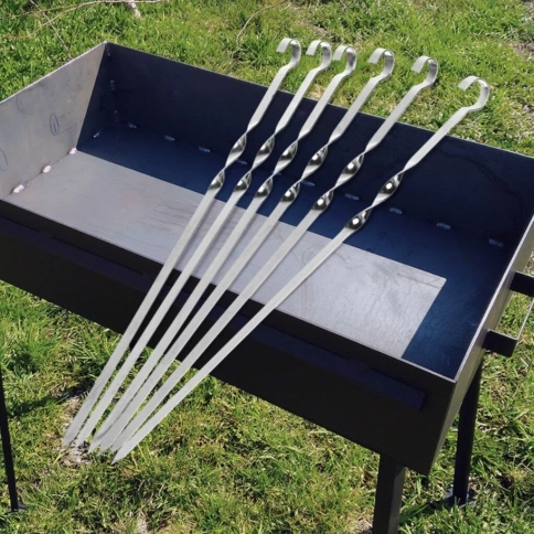 Шампур Набор (6шт) 450х10х2мм нерж., в чехле, Гурман Т2022-7062  фото 1