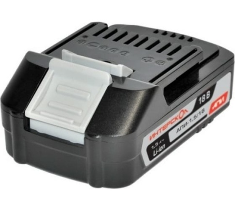 Интерскол Аккумулятор АПИ-1,5/18, 1,5 А/ч, 18В, Li-ion фото 1