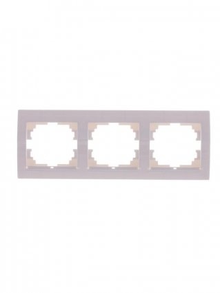 Lezard Рамка 3-ая горизонтальная белая DERIY 702-0200-148 фото 1