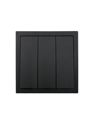 Lezard Выключатель СП 3кл черный бархат ZIMA 704-4288-109QC фото 1