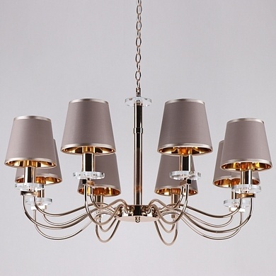 Люстра S141/8 FGD+GR золото/серый фото 1