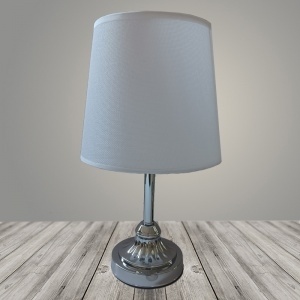 Настольная лампа 2043Н хром/белый фото 1