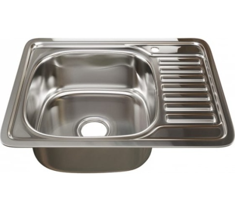 Мойка врез. Mixline 0.6мм 48х58 левая 3 1/2 вып. 16см (с сифоном) фото 1