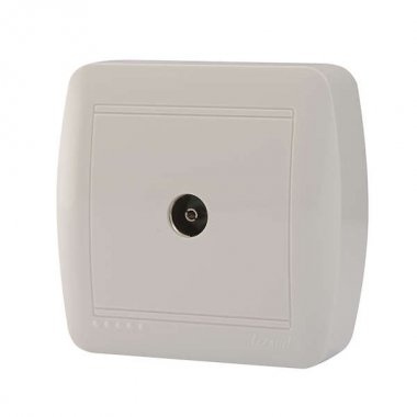 Lezard Розетка о/у ТВ  оконечная белый DEMET 711-0200-130 фото 1