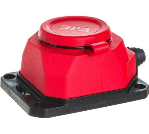 Колодка 1-м с заземл. K-1e-RED-IP44 16A Эра Б0044550 фото 1