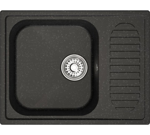 Мойка ML-GM18 с крылом, черная (308), 490*640*190мм фото 1