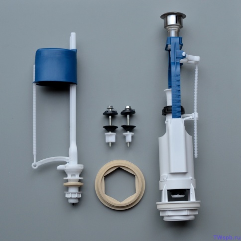 Арматура ПСКОВ 1-кнопочная с нижней подводкой А105,57,14,3/69.57.14.3 фото 1