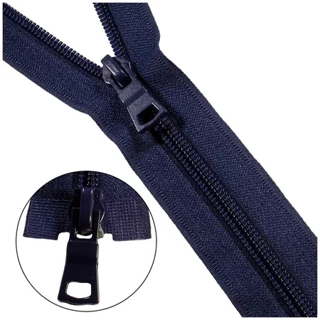 Молния "витая" Т7 2 замка 65см,темно/синий фото 1