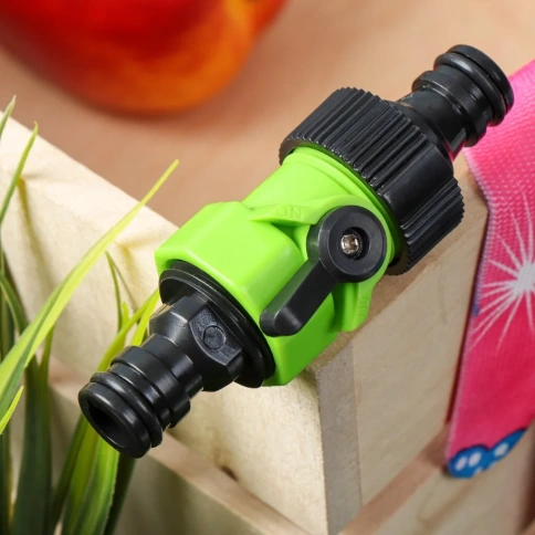 Переходник-двухсторонний быстросъемный, с регулировкой подачи воды, Grandy, JS-339-1 фото 1