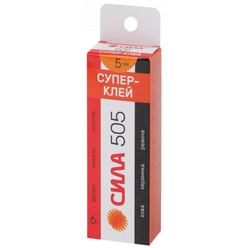 Супер-Клей СИЛА 505 6г туба 505-6 3261 фото 1