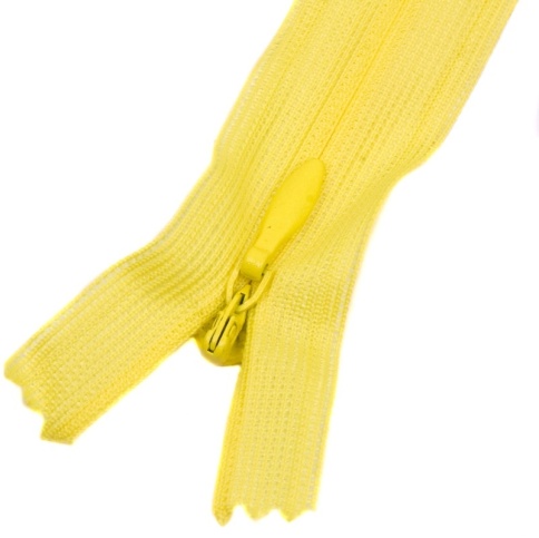 Молния потайная  50см желтая фото 1