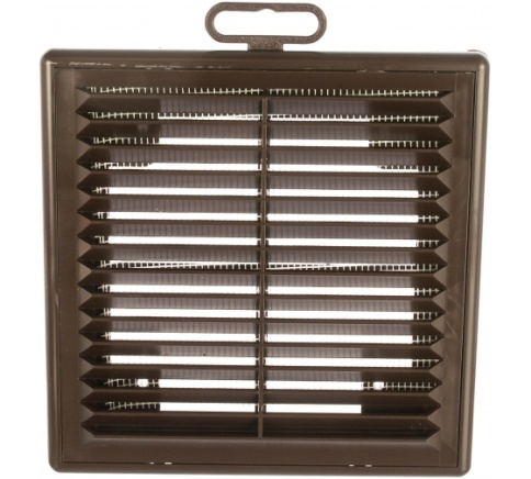 Решетка пластмассовая наклонная с сеткой, с рамкой 1515Р фото 1