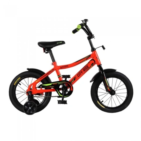 Детский велосипед City-Ride Spark, рама сталь, диск 16 сталь, цвет Красный фото 1